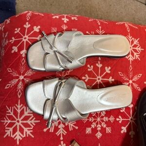 Elegant Silver Women's Sandals